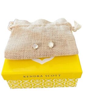 Kendra Scott White Stone Stud Earrings